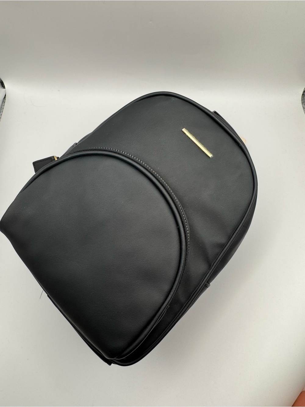 Primark Black Mini Backpack with Gold Trim - Picture 2 of 4